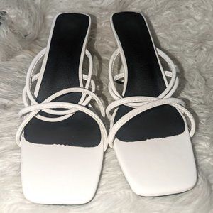White Strappy Heel Sandal